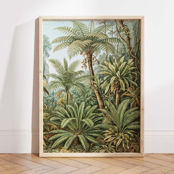 Vintage Tropical Jungle Botanical Poster