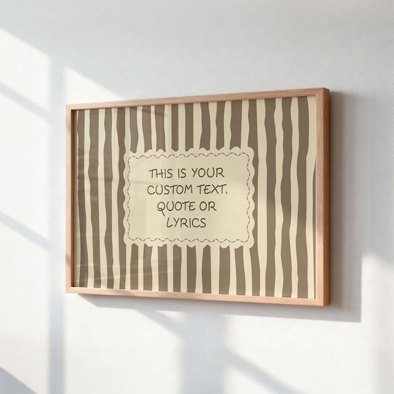 Personalized Custom Text Design Quote Lyrics Gift Customizable Wall Art