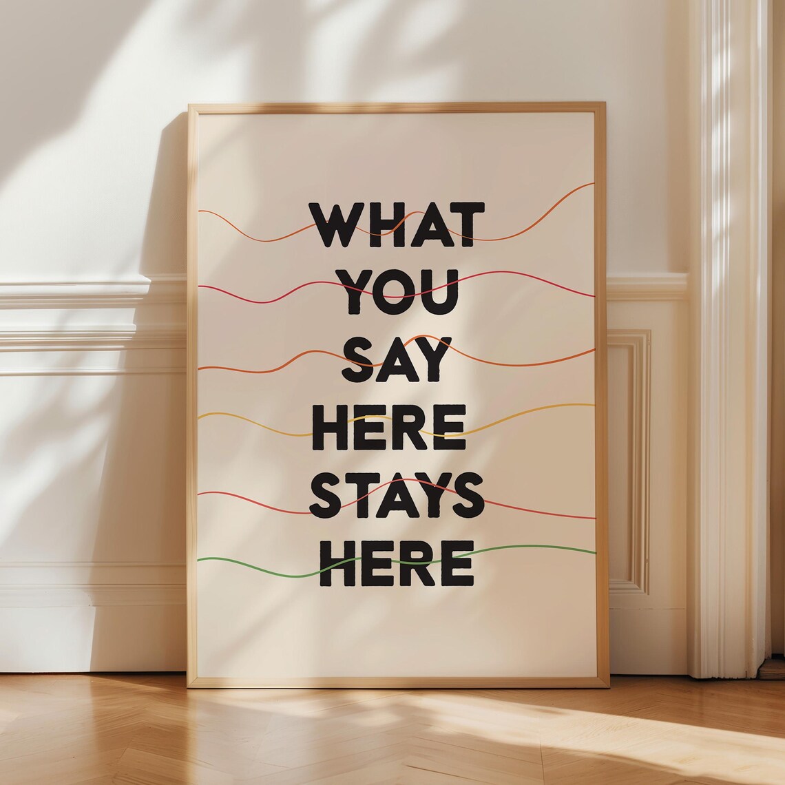 What You Say Here Stays Here, Therapy Office Decor