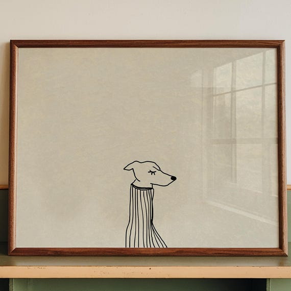 Dog In A Funky Sweater Poster Print