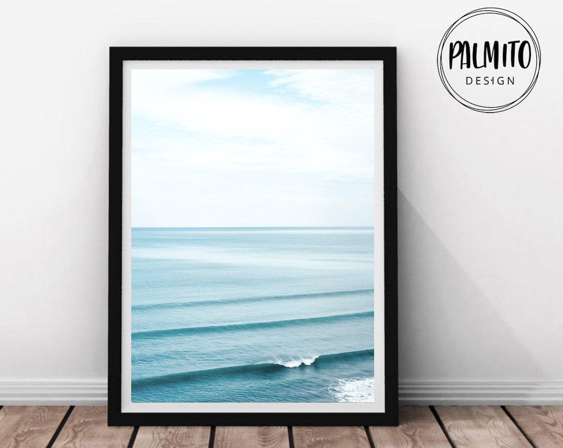 Ocean Waves Art Print, Beach House Decor