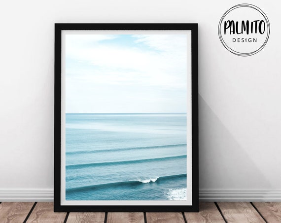 Ocean Waves Art Print, Beach House Decor
