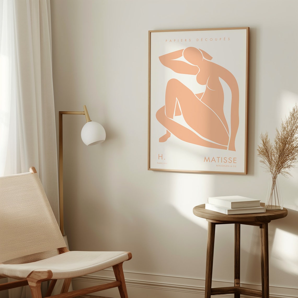 Matisse Peach Reclining Figure Papiers Decoupes Minimalist Poster - Image 3