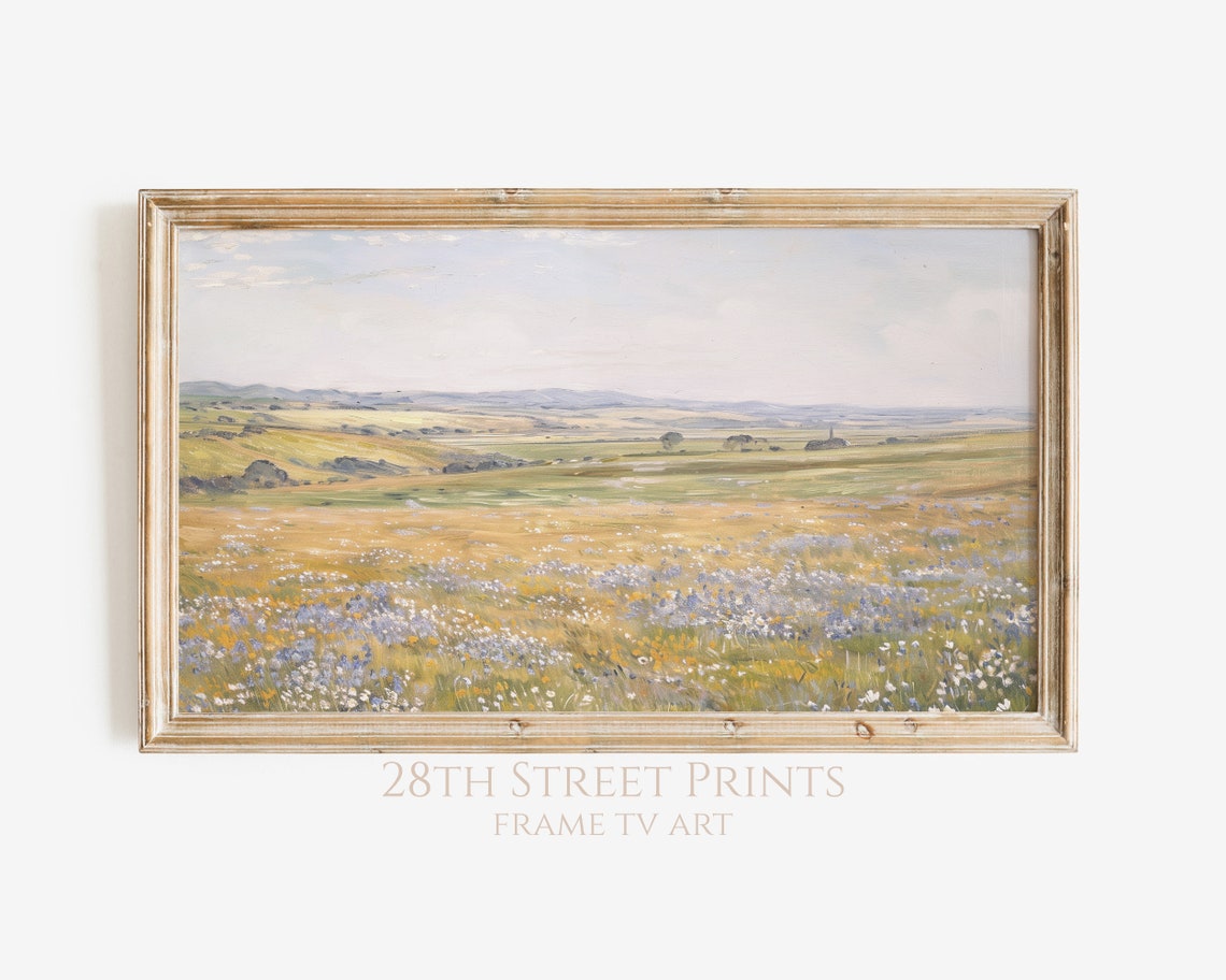 Summer Pastel Wildflower Tv Art Frame Tv Art Summer Landscape Tv Art Frame Tv Art Screensaver Farmhouse Tv Art