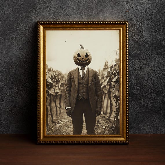 Pumpkin Dark Academia Printgothic Printsold Photo Style Artoccult Posternostalgic Fantasy Printwitchy Poster Printwitches Circle