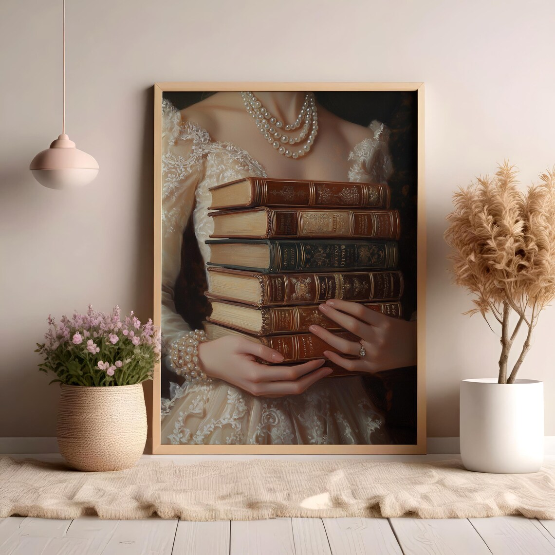 Victorian Woman With Book Gothic Wall Art Print