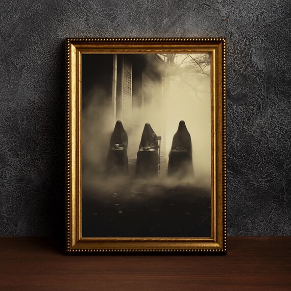 The Coven Dark Academia Printvintage Gothic Printsold Photo Style Artoccult Posternostalgic Fantasy Photography