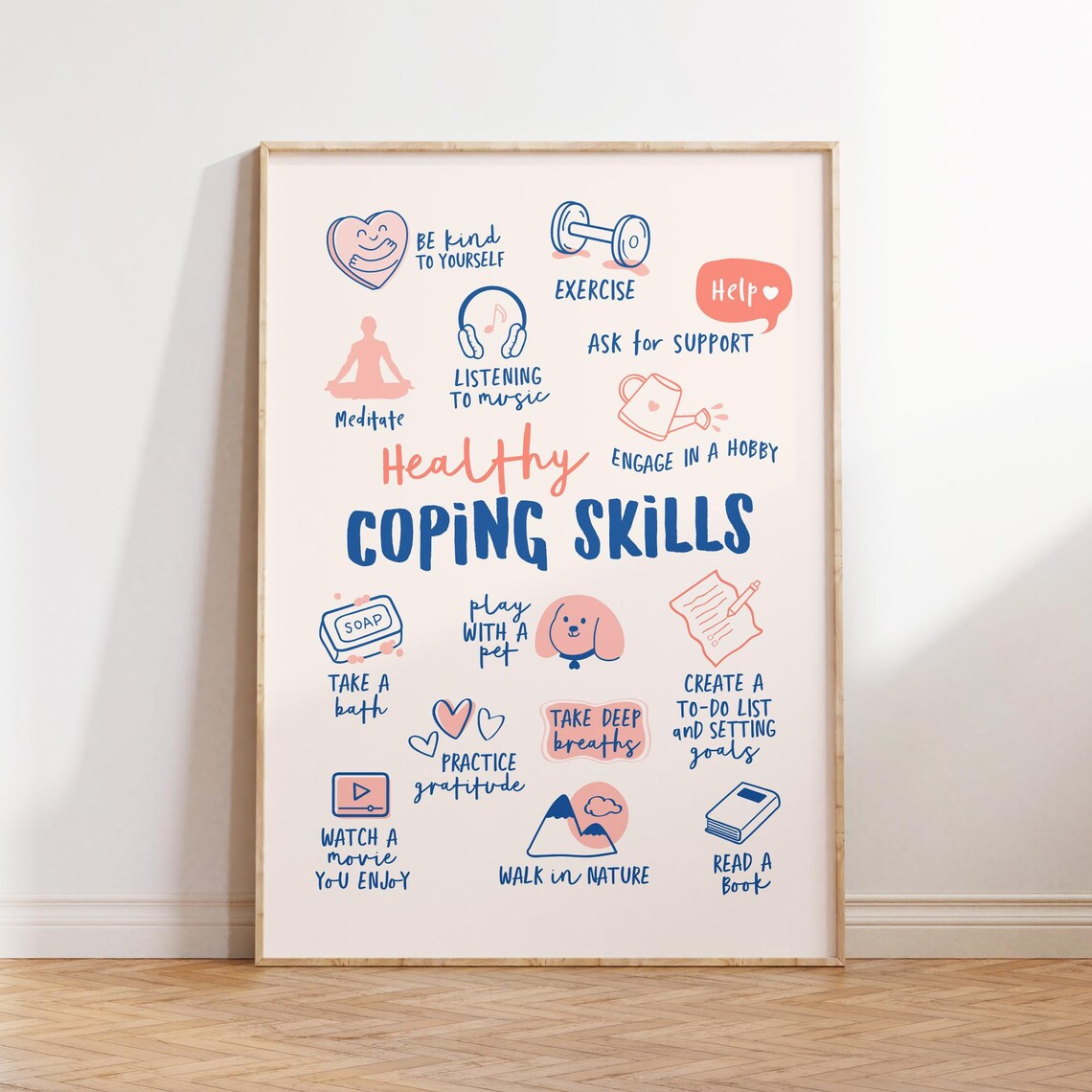 Therapist Office Coping Skills, Mental Health Poster - Image 2