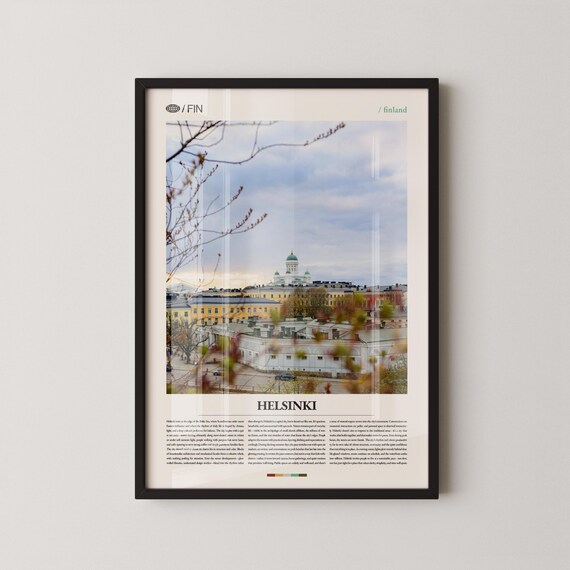 Helsinki Finland Nordic Cityscape Spring Photo Travel Poster