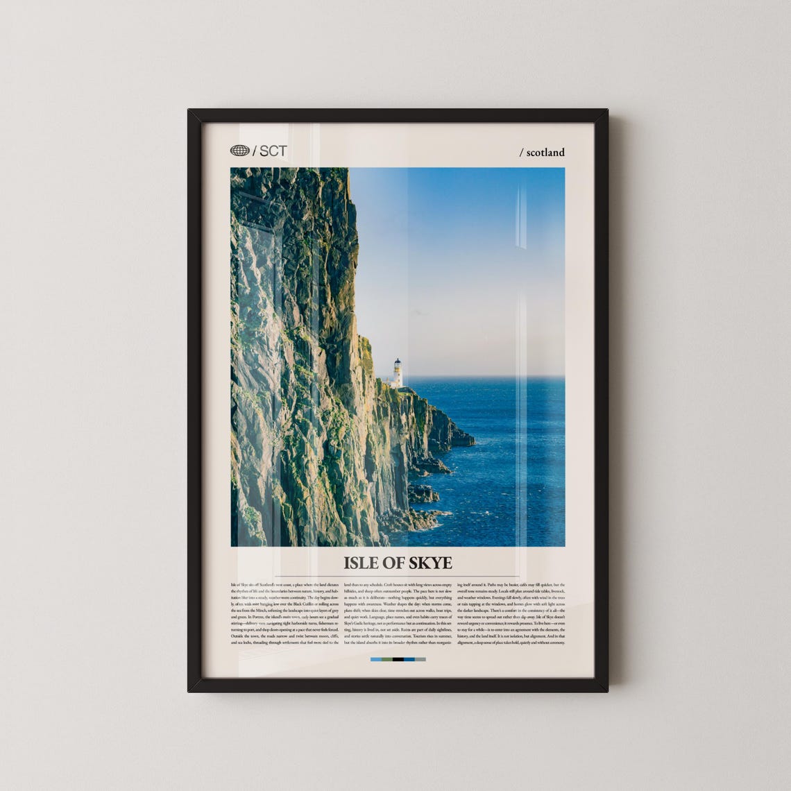 Isle Of Skye Scotland Lighthouse On Sea Cliffs Coastal Poster