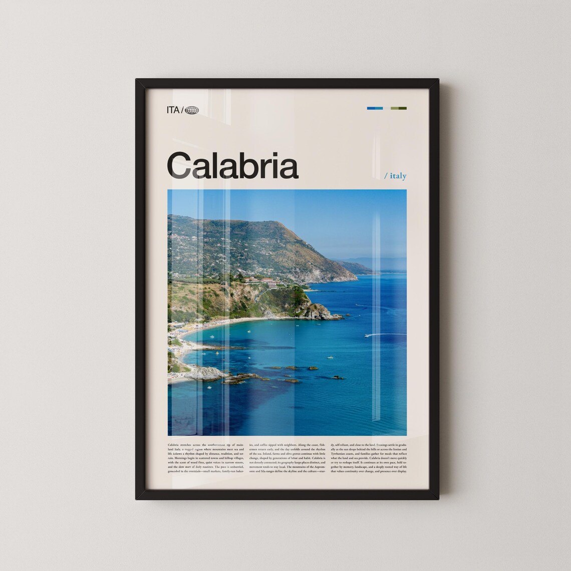 Calabria Italy Coastal Bay Mediterranean Shoreline Photo Poster