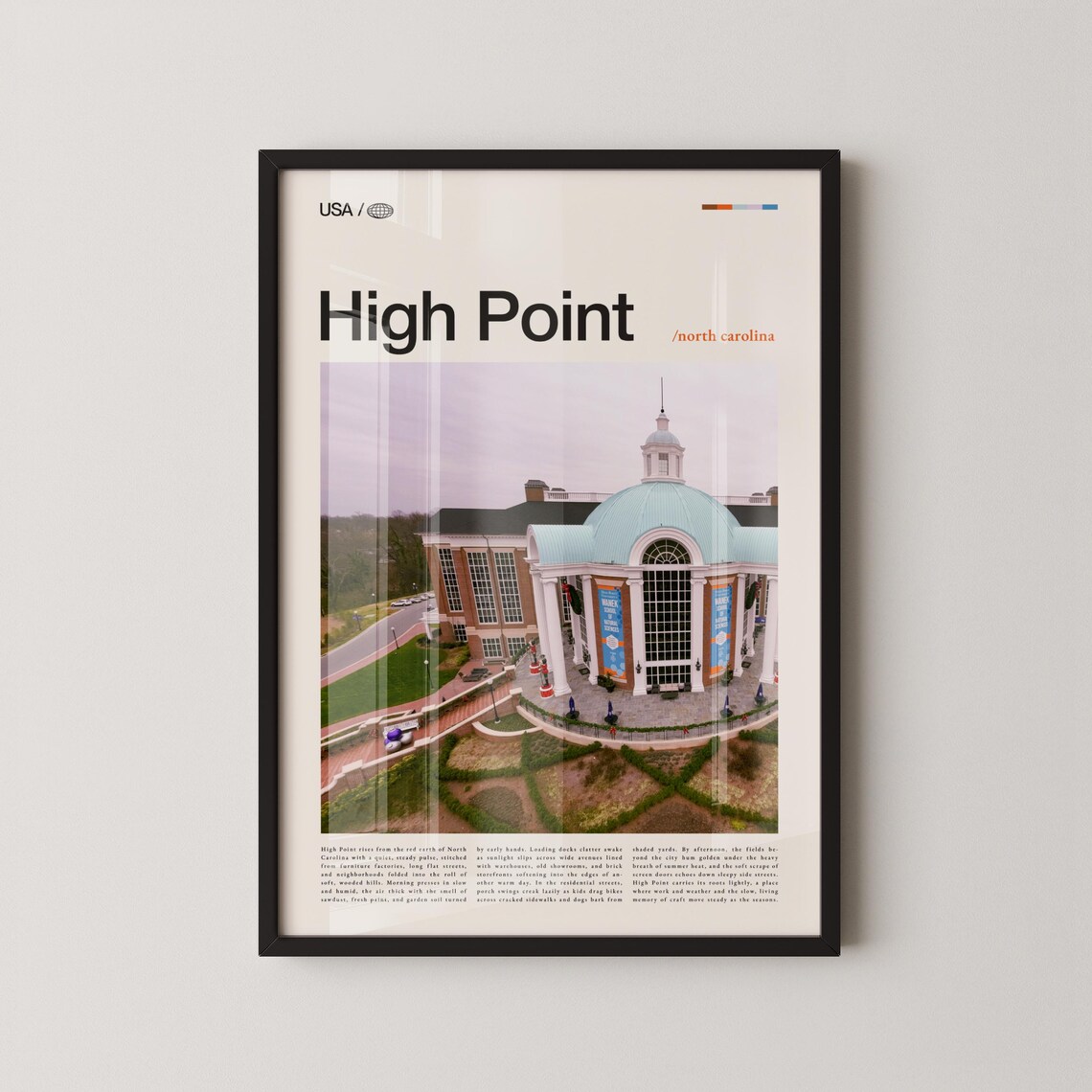 High Point North Carolina Historic City Hall Photo Travel Poster