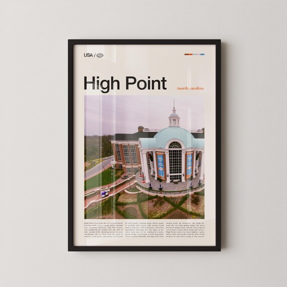 High Point North Carolina Historic City Hall Photo Travel Poster