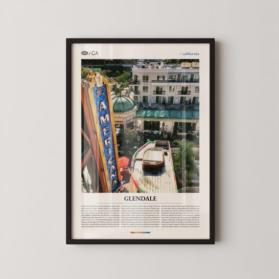 Glendale Print Wall Art Poster Photo Brand Park The Americana At Forest Lawn Memorial