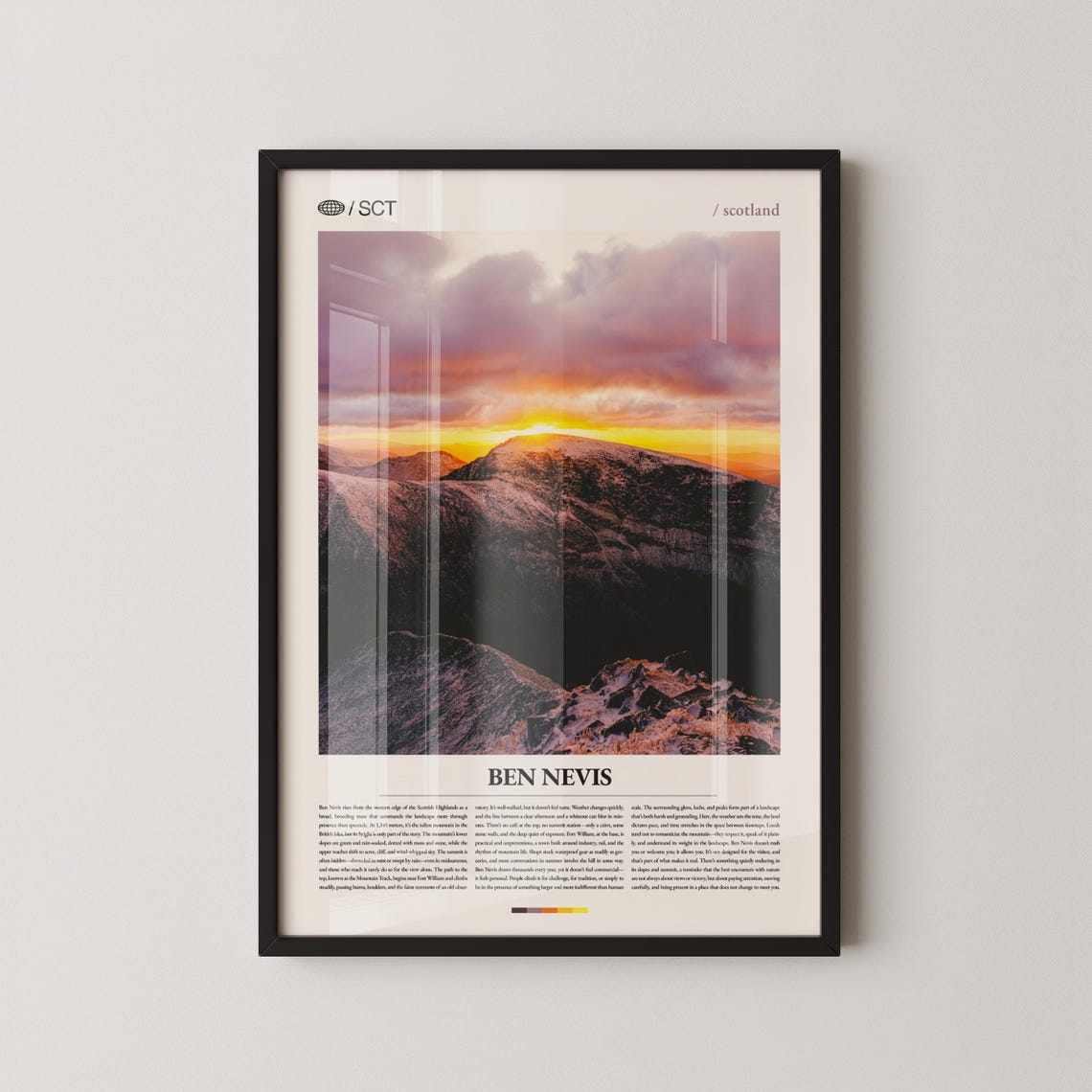 Ben Nevis Scotland Highland Summit Sunset Photography Poster