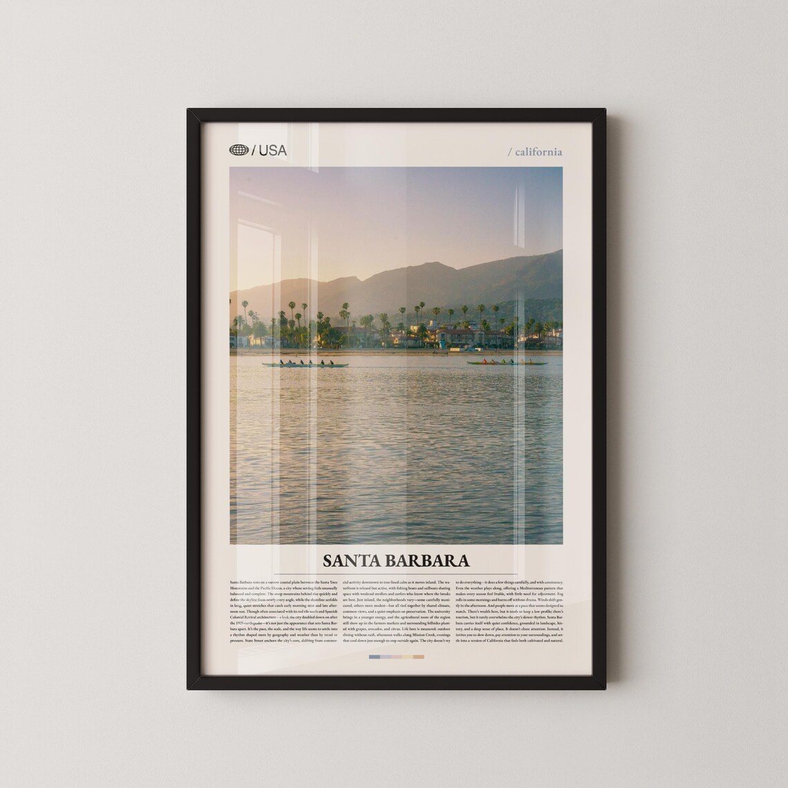 Santa Barbara Stearns Wharf Mission Travel Poster
