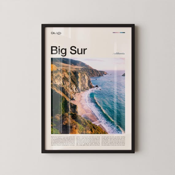 Big Sur Print Wall Art Poster Photo Bixby Bridge Pfeiffer Beach Mcway Falls Julia Burns