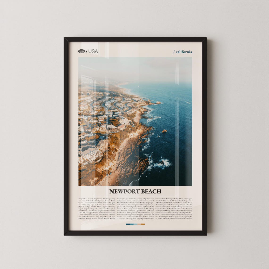 Newport Beach California Rocky Coast Aerial View Photo Poster