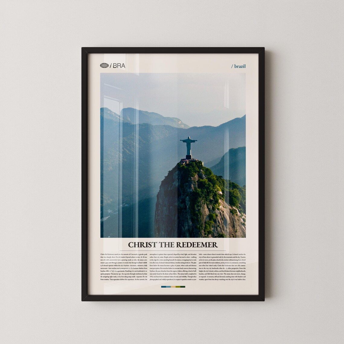 Christ the Redeemer Corcovado Mountain Summit Brazil Photo Poster