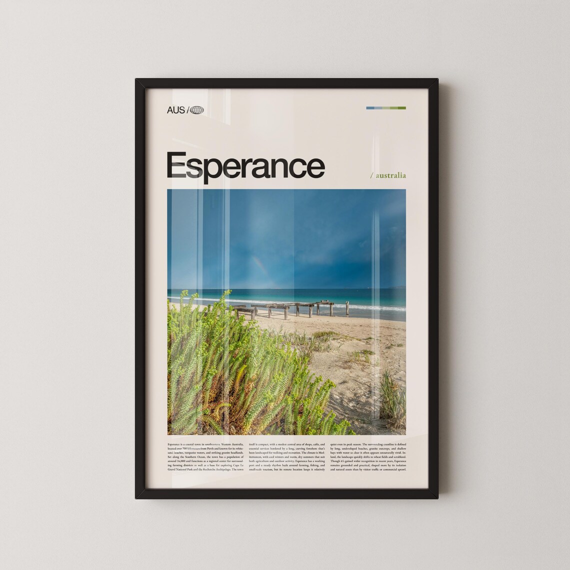 Esperance Australia Beach Dunes Coast Photography Travel Poster
