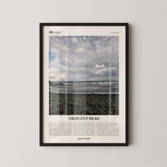 Crescent Print Wall Art Poster Photography Australian Surf Beach Coastal Decor