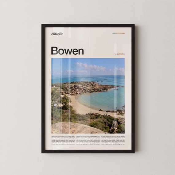 Bowen Print Wall Art Poster Photography Queensland Coastline Tropical Beach Decor