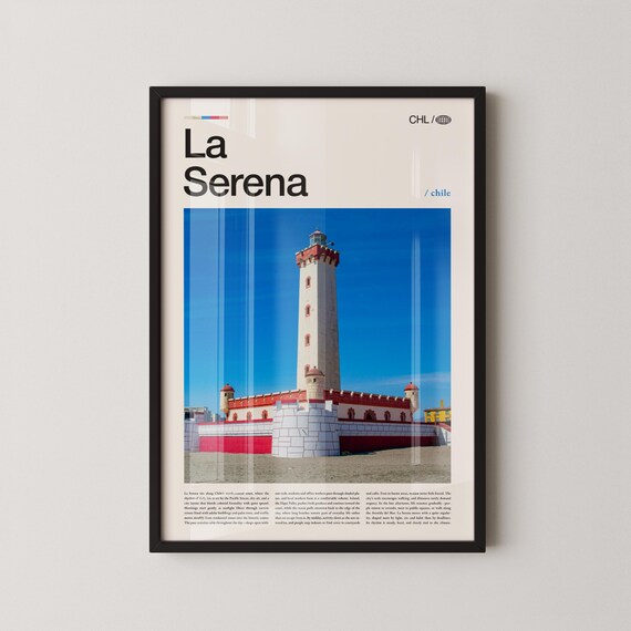 La Serena Print Wall Art Poster Chile Coastal Photography Pacific Ocean Decor
