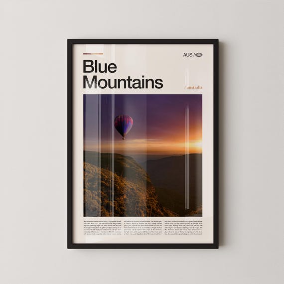Blue Mountains Print Wall Art Poster Photography Australian Wilderness Scenic Landscape