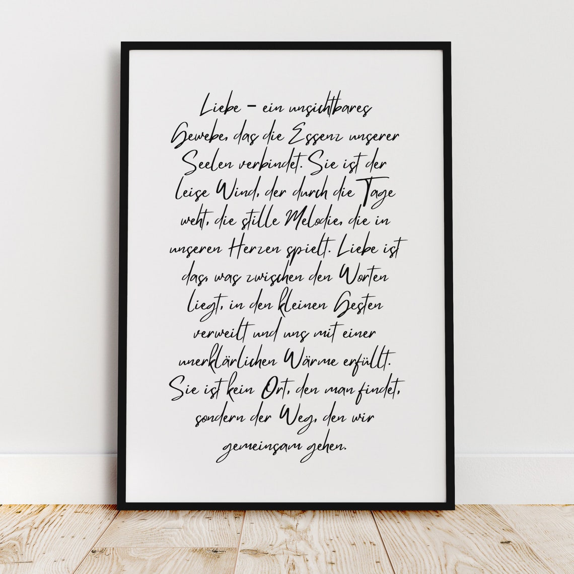 Love Letter Poem Poster in Elegant Script for Romantic Wall Decor