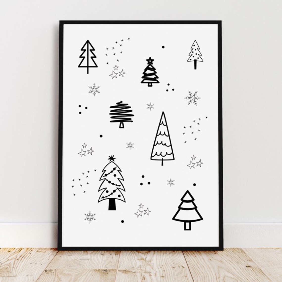 Christmas Tree Holiday Poster, Christmas Time Decor