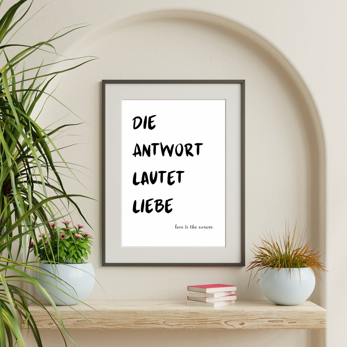 Colored Poster The Answer Is Love Wall Art Positive Message Custom Posters Love Quote Home Decor - Image 4