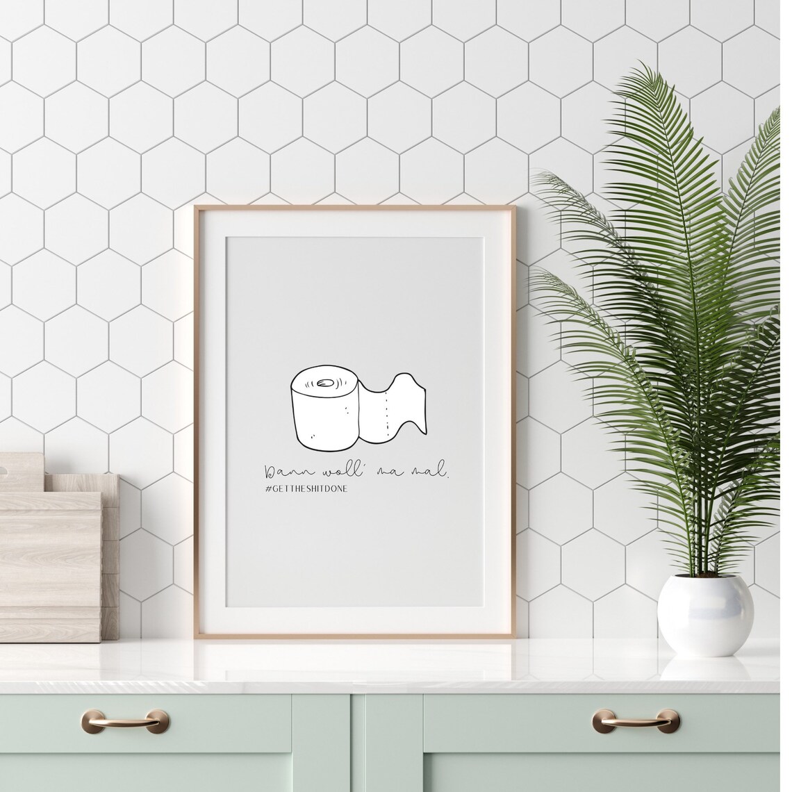 Bathroom Toilet Let’s Get the Shit Done Typography Poster - Image 4