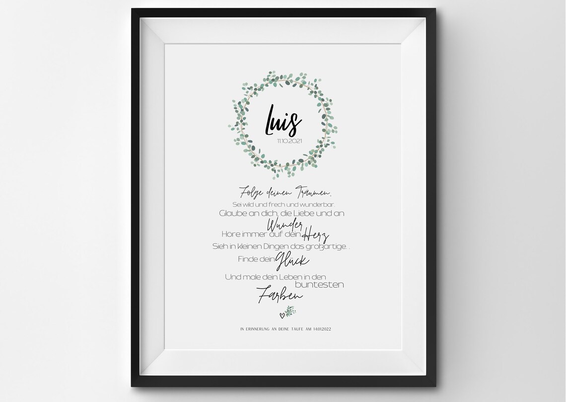 Baptism, Confirmation, Communion Eucalyptus Art Print - Image 4