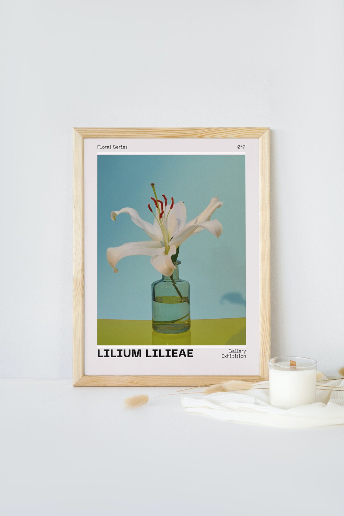 White Lily Delicate Floral Art Print, Spring Decor