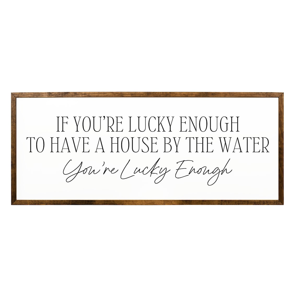 Lucky Enough Lake House Saying, Lake House Wall Art Print - Image 2