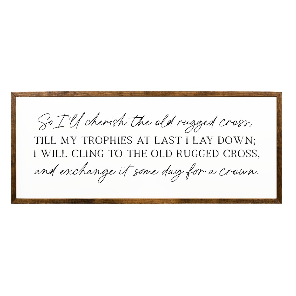 I'll Cherish The Old Rugged Cross Hymn Wall Art Print - Image 2