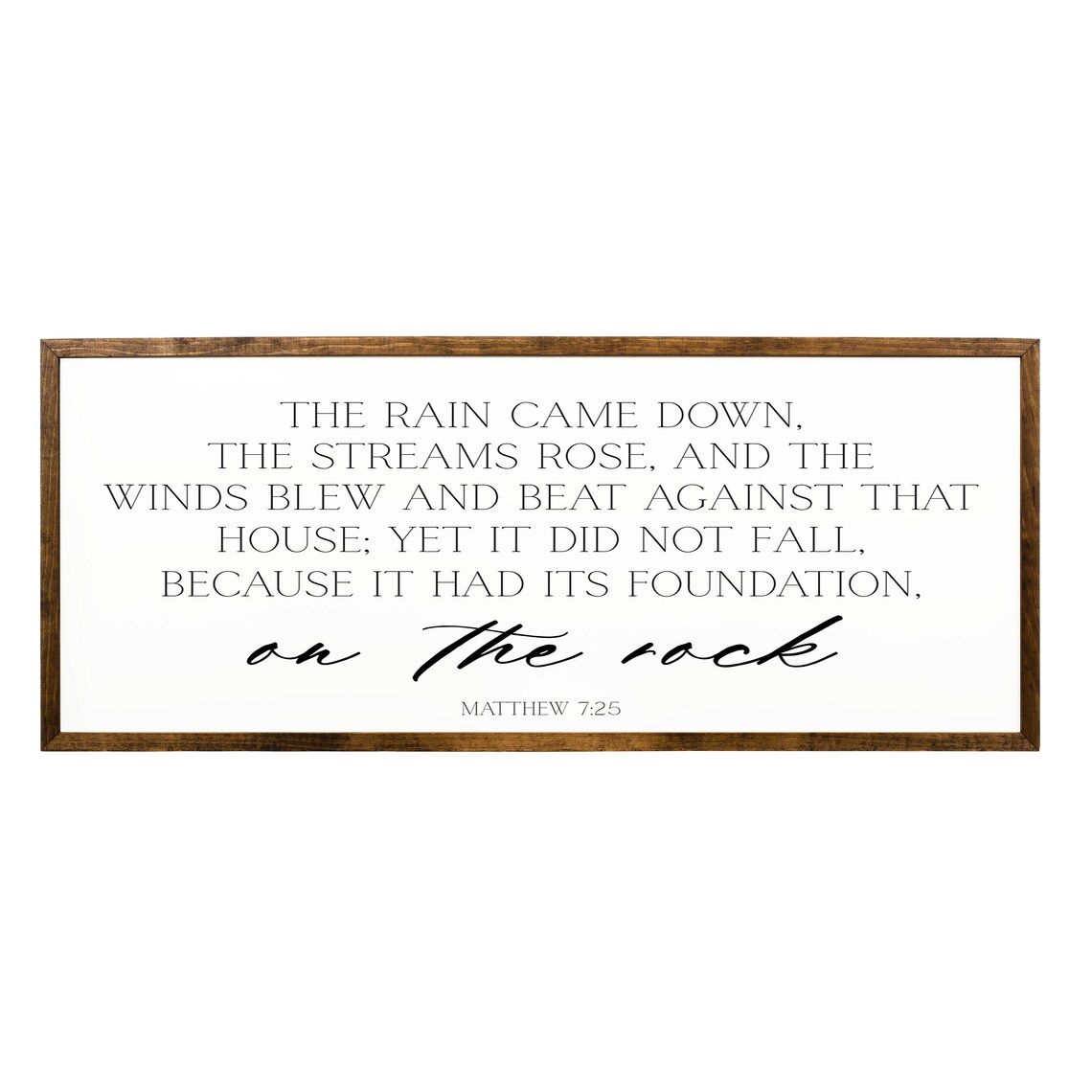 The Rain Come Down, Matthew 7:25 Scripture Wall Art Print - Image 2