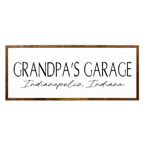Grandpa Car Garage Sign Custom Grandpa Signs Sign For Car Owners Wooden Garage Sign Decor Decor For Garage Grandpa Custom Garage Decor