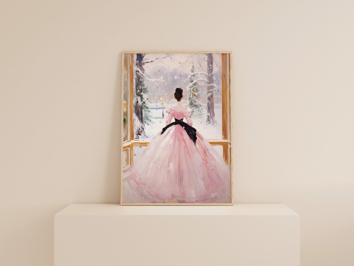 Soft Pink Princess Print, Vintage Victorian Poster - Image 3