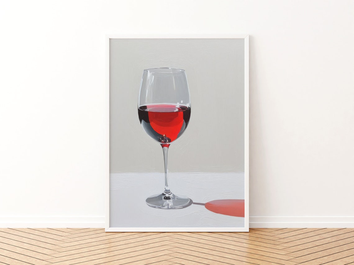 Wine Glass Painting Bar Cart Art Print - Image 3