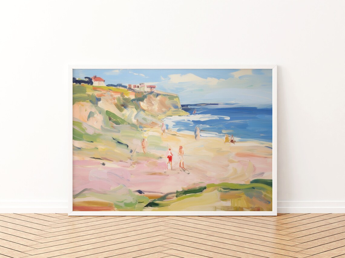 Preppy Beach Abstract Coastal Art Print - Image 3