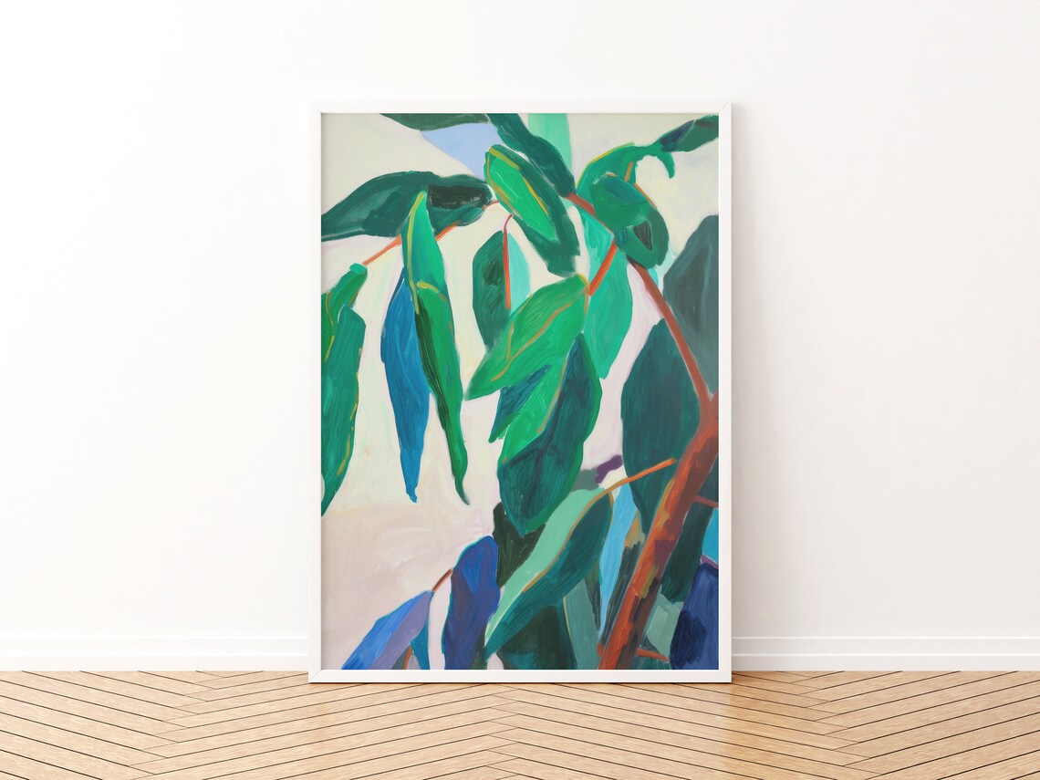 Houseplant Botanical Art Print, Boho Home Office Decor - Image 3