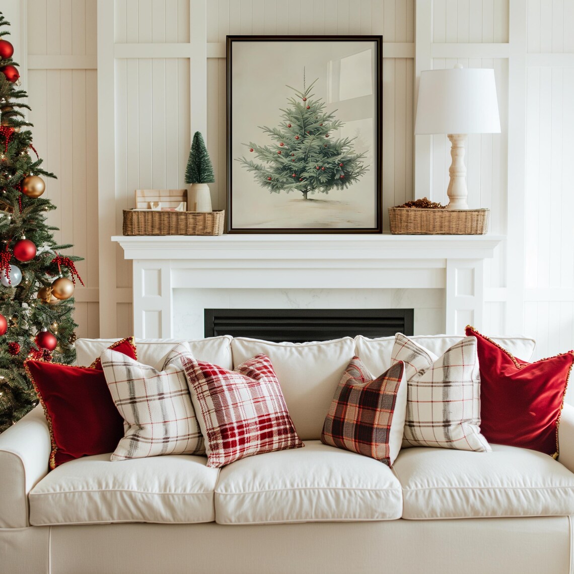 Vintage Christmas Tree Poster, Neutral Holiday Decor - Image 4