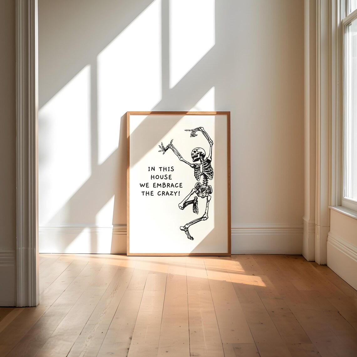 In This House We Embrace Crazy Quote Poster - Image 2