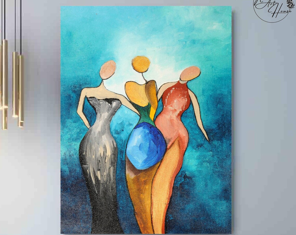 Textured Abstract Painting, Oversized Modern Wall Art Print
