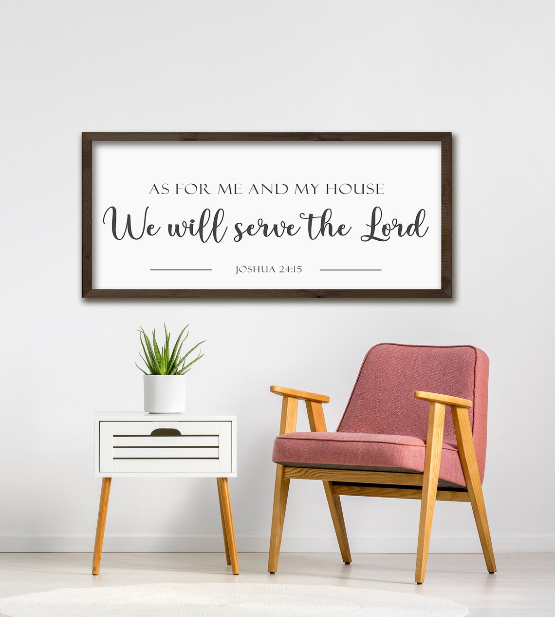 As For Me And My House Scripture Sign Art Print - Image 2