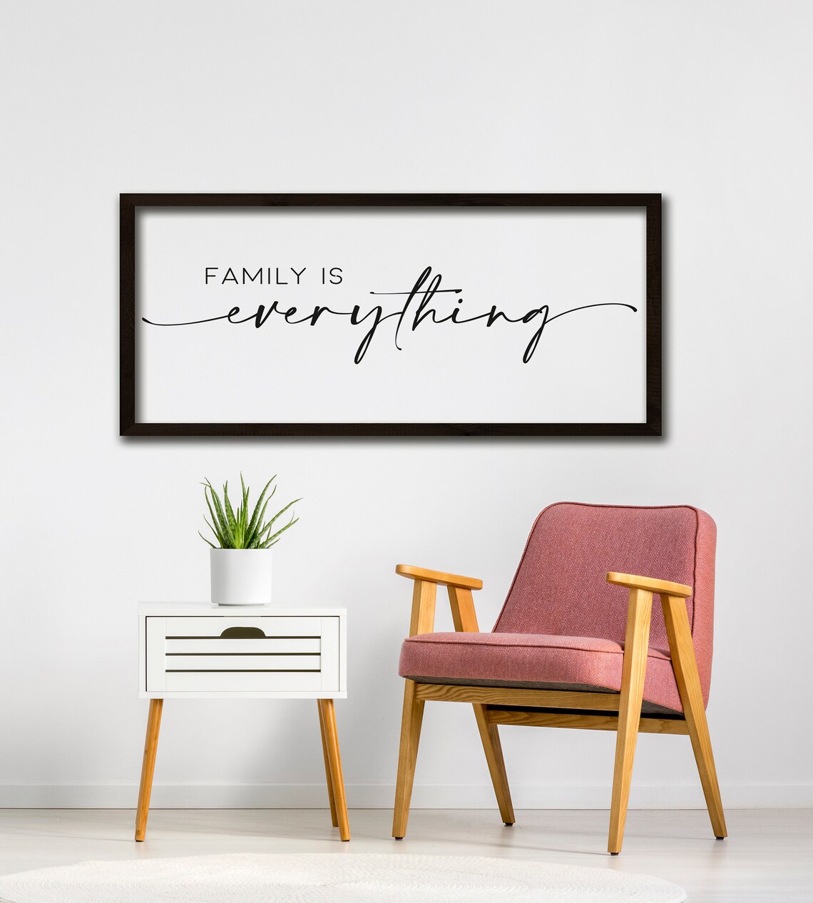 Family Is Everything Wood Sign, Family Wall Decor - Image 2