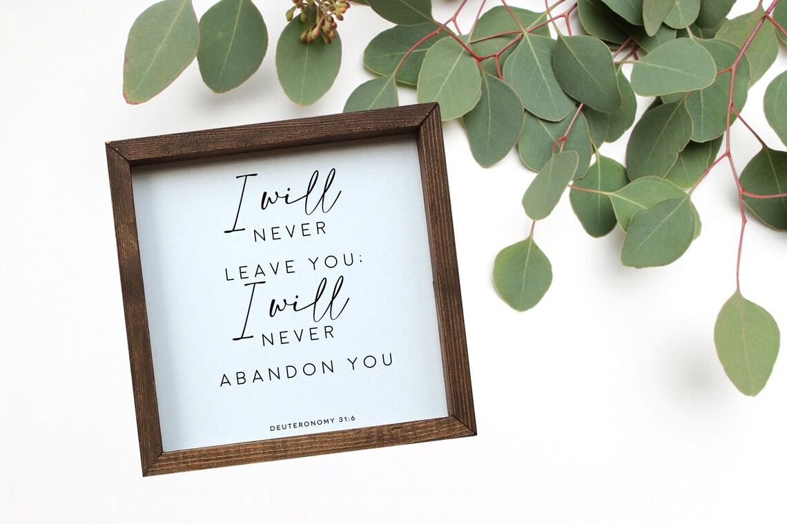 Bible Verse Wall Art, I Will Never Leave You - Image 3