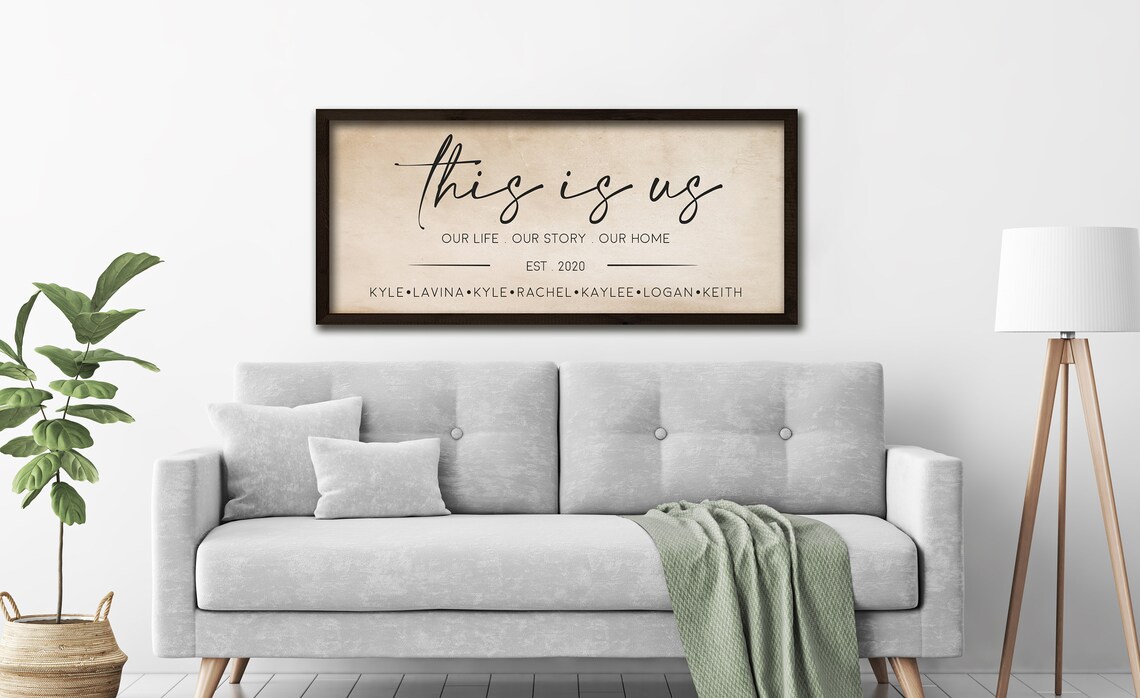 This Is Us Our Life Our Story Our Home Family Names Custom Sign Poster - Image 3