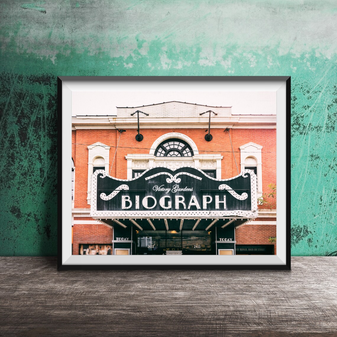 Biograph Theater Victory Gardens Marquee Lincoln Park Chicago Poster